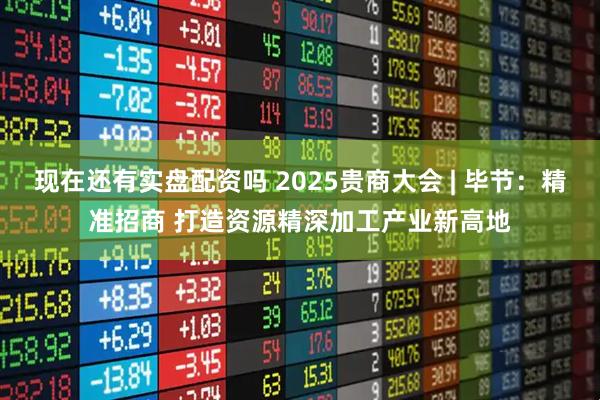 现在还有实盘配资吗 2025贵商大会 | 毕节：精准招商 打造资源精深加工产业新高地